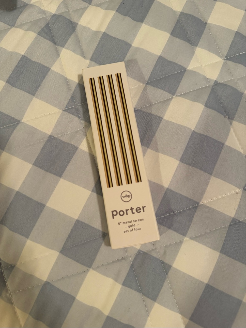 Porter Gold Metal Straws - Set of Four - West Elm